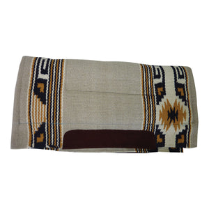 Navaho San Pedro Fleece Lined Saddle Cloth Tan/Black - Rugs4horses