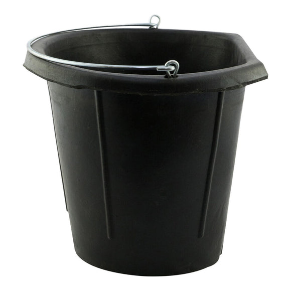 SHOWCRAFT – RUBBER FLAT BACK BUCKET 12LTR - Rugs4horses