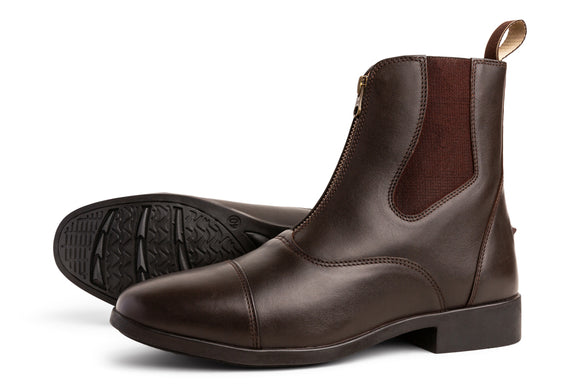 Cavalier Short Zip Boots - Brown